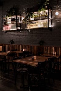 The Meat & Wine Bar seating